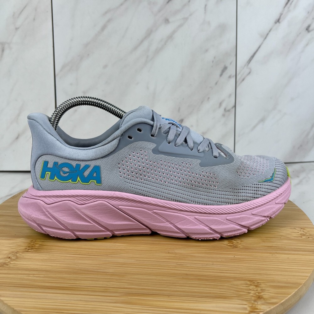 Hoka One Arahi 7 Womens Size 8.5 B Gull Pink Twilight Running Shoes 1147851 GLP