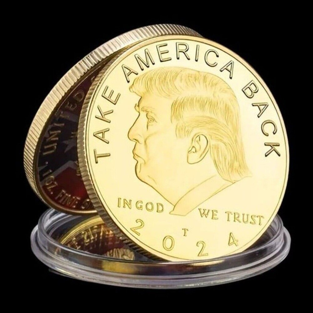 5pcs Bundle Trump 2024 Take America Back Challenge Coins President Collectible