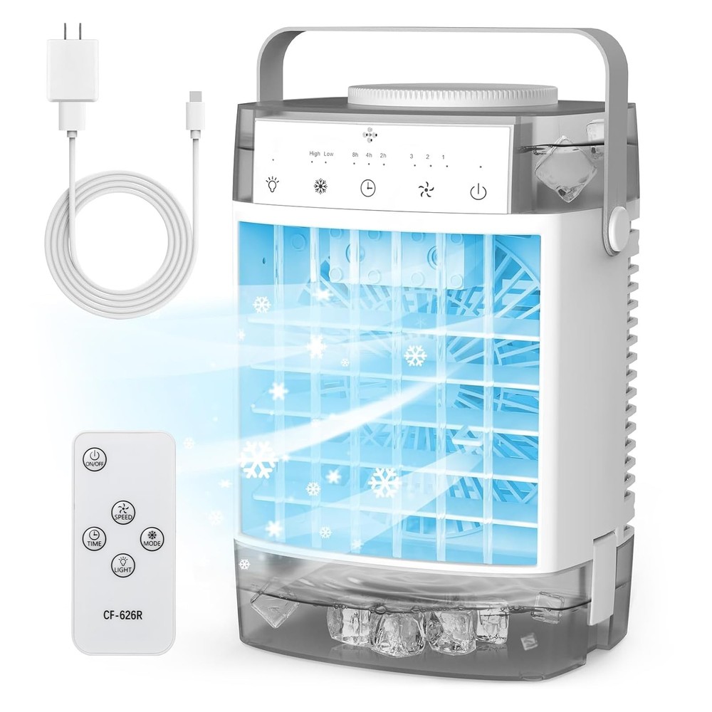 Portable Air Conditioners,Portable AC Unit,1600ml Dual Tank Evaporative Air C...