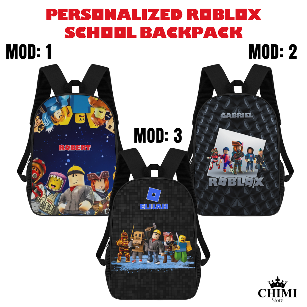 Personalized Roblox School Backpack - Durable & Custom Design for Kids