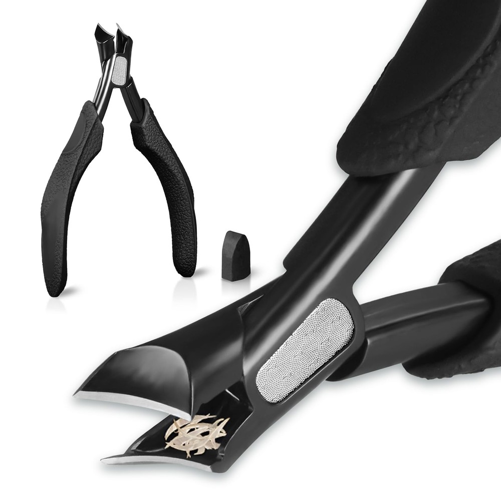 Slanted Ingrown Toenail Clippers for Thick Nails – Anti-Splash Podiatrist Design
