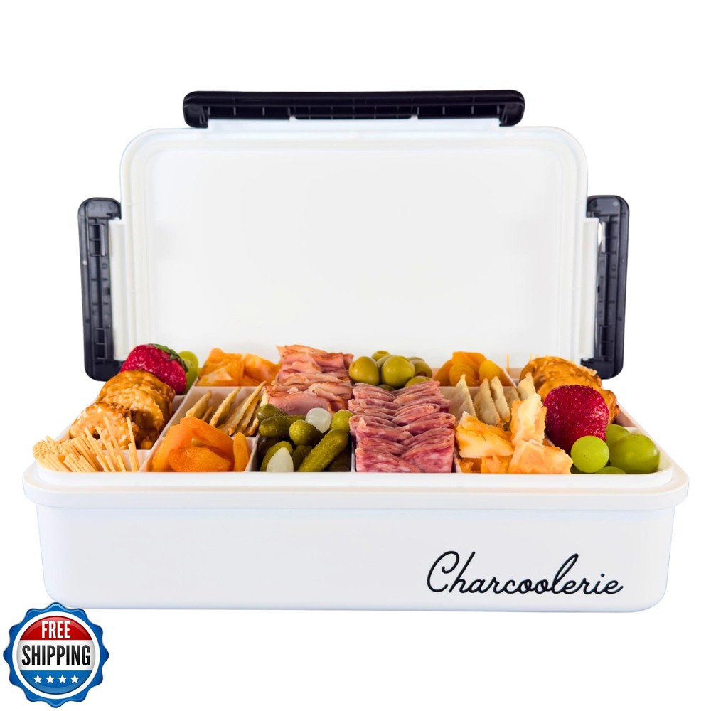 Charcoolerie Chilled Portable Travel Charcuterie Snackle Box Container with L