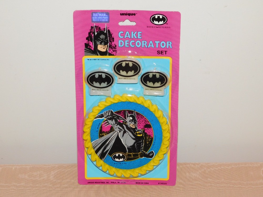 1991 DC Comics Batman Vintage Cake Decorator Set New Old Stock