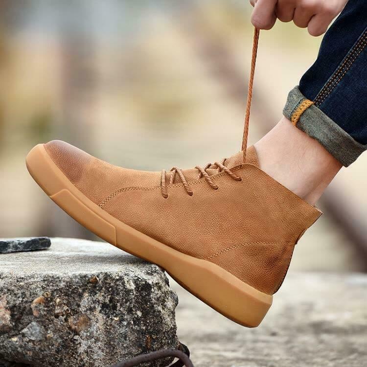 Men's Combat Ankle Boots Motorcycle Lace-Up Hiking Dress Shoes New