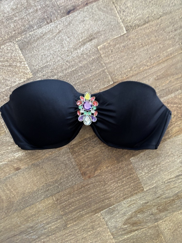 Victoria's Secret VS Flirt Bandeau Embellished Push Up Swim Top 36C