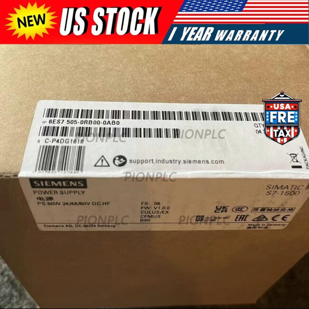 New Siemens 6ES7505-0RB00-0AB0 SIMATIC S7-1500 System power 6ES7 505-0RB00-0AB0