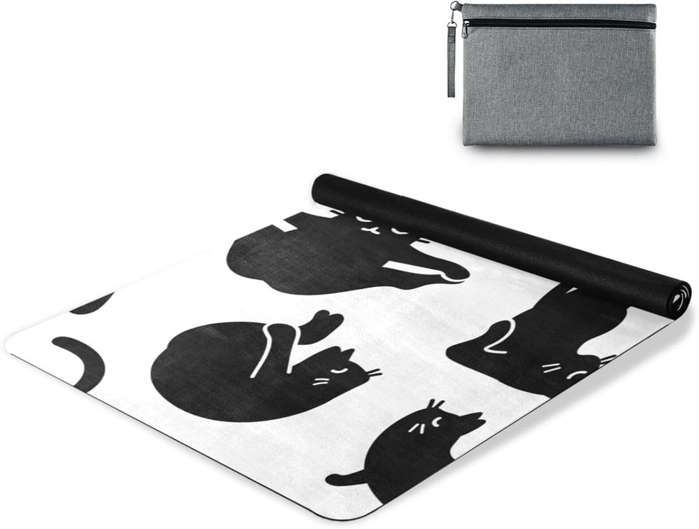 Chubby Frog Non-Slip Yoga Mat 71x26 Inch Foldable Travel Exercise Mat