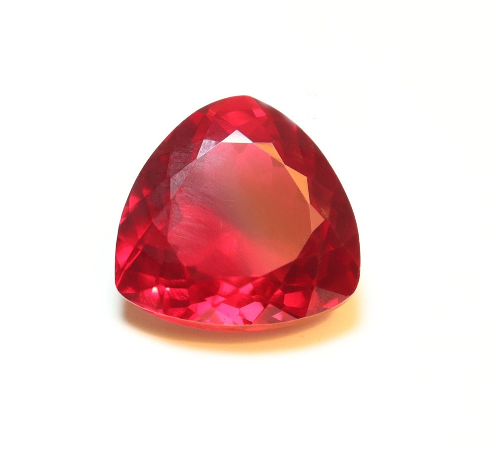 AAA+ 20.55Ct Natural Pigeon Blood Red Ruby Trillion Loose Gem
