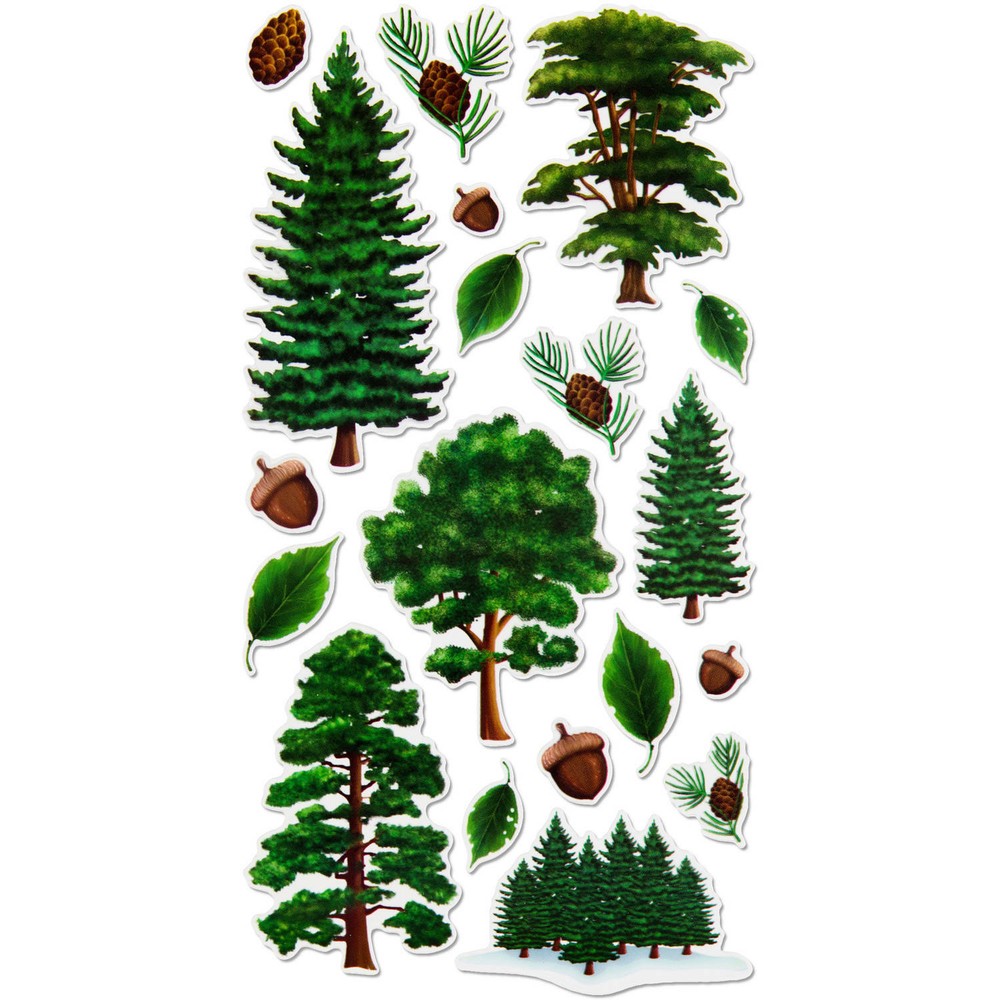 Majestic trees Stickers Papercraft Planner Party Supply Teacher Journal Pine