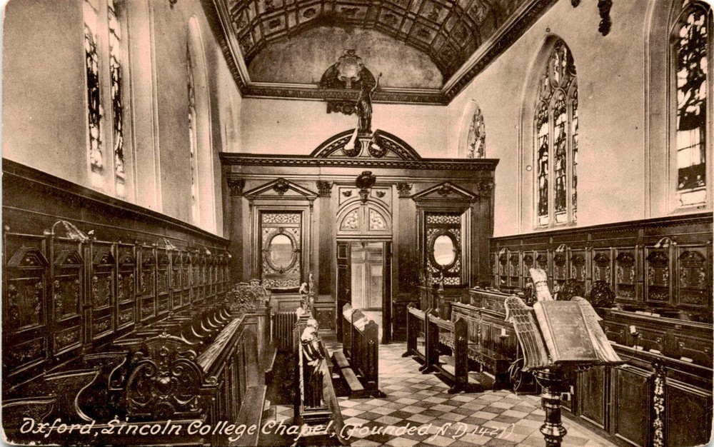 Oxford, Sincoln College Chapel, Gounded Duz F. Frith & Co., Ltd Postcard