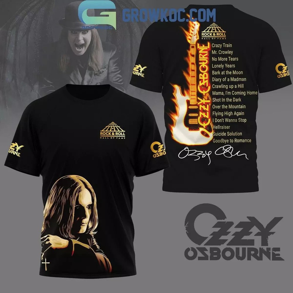 Ozzy Osbourne Crazy Train Hall Of Fame Introduction 2024 3D T-Shirt