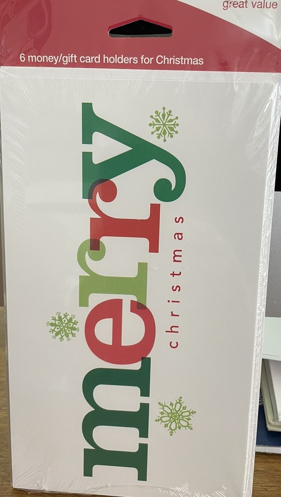 CARLTON CARDS ~ MONEY/GIFT CARD HOLDERS W/ENVELOPES - Pack Of 6 -NIP  MSRP $4.99-image