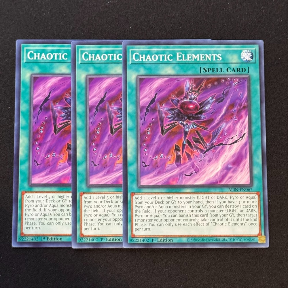 3x Chaotic Elements ALIN-EN067 Common - Alliance Insight TCG