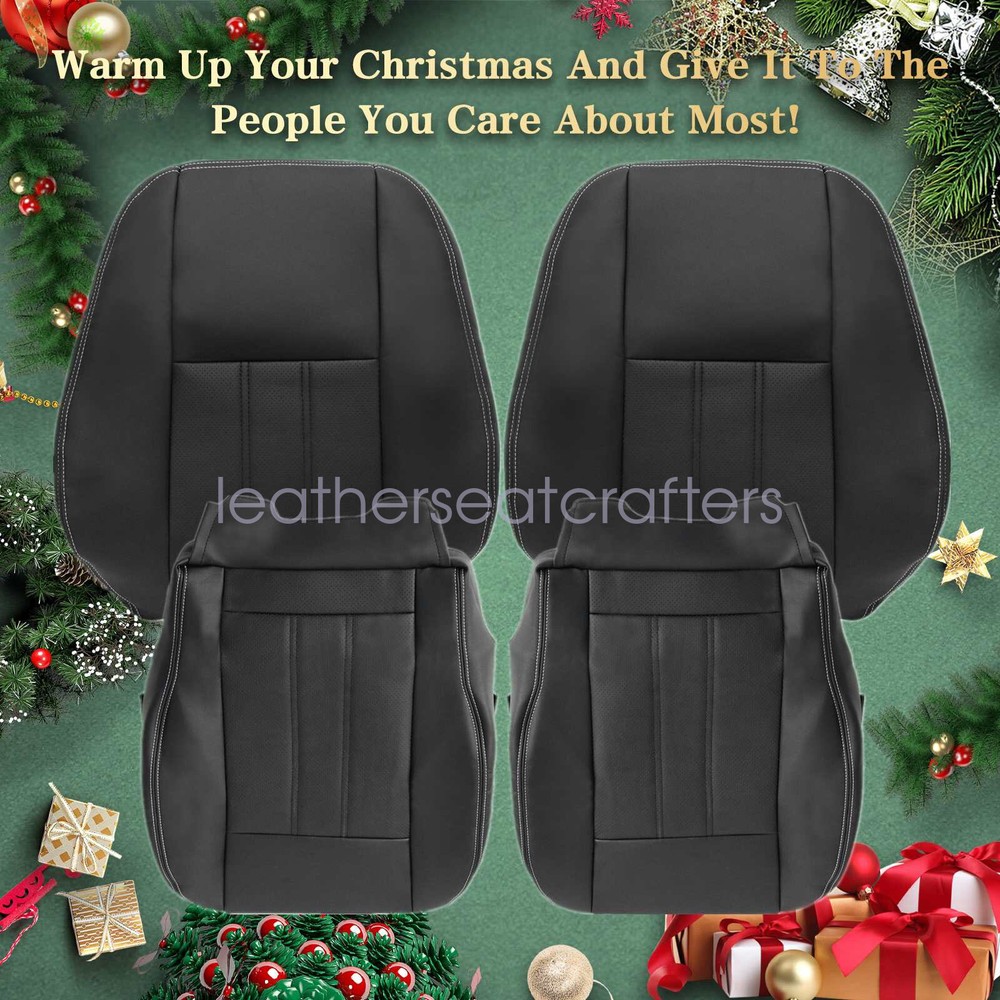 Black For Chrysler Town & Country 2011-2016 Front Top or Bottom Seat Cover -New