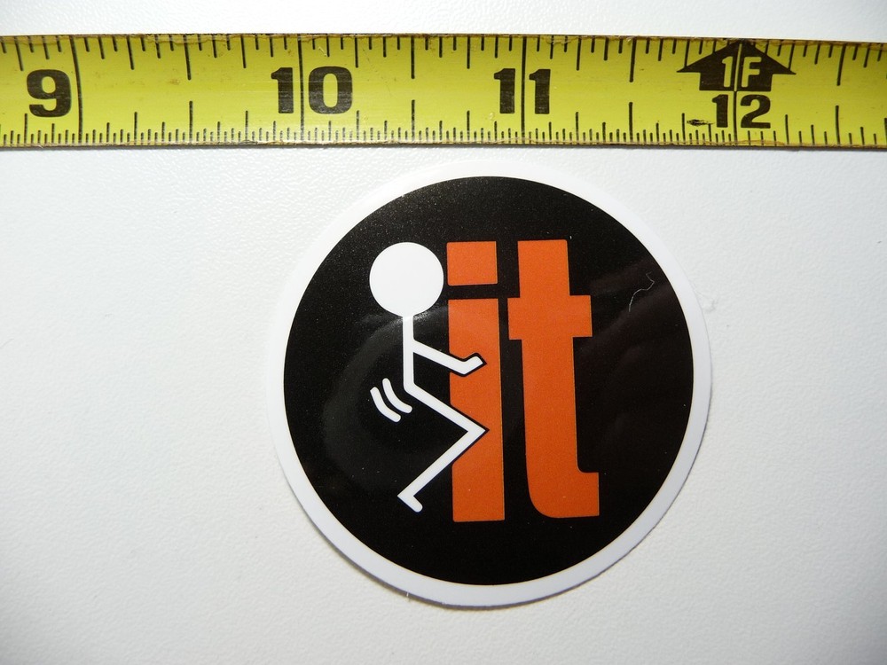 INTERRACIAL F**K IT CIRCLE DECAL STICKER WORK JOB HARD HAT PRIDE