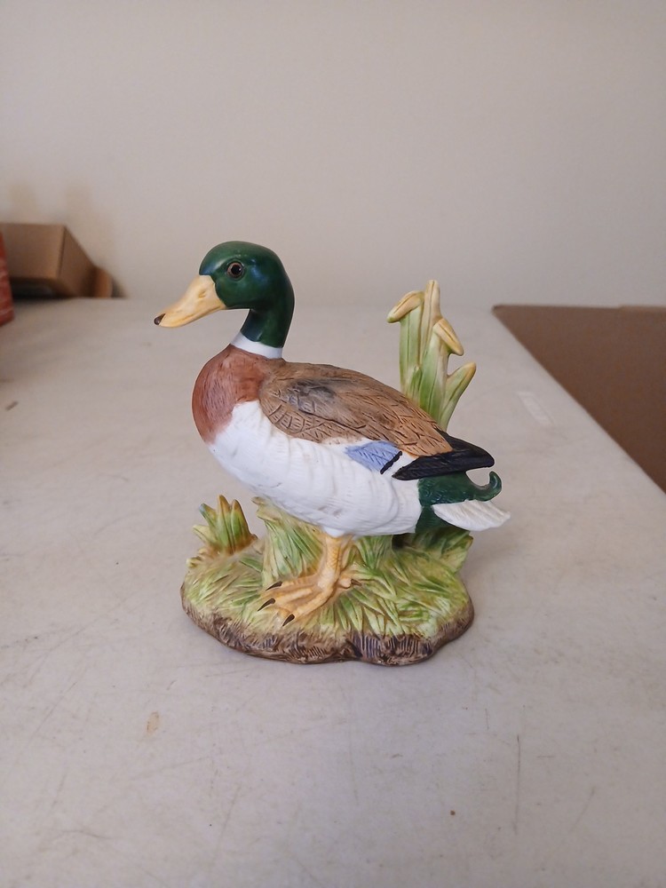 Vintage Homco Mallard Duck Porcelain Figurine #1456 Home Interior VTG