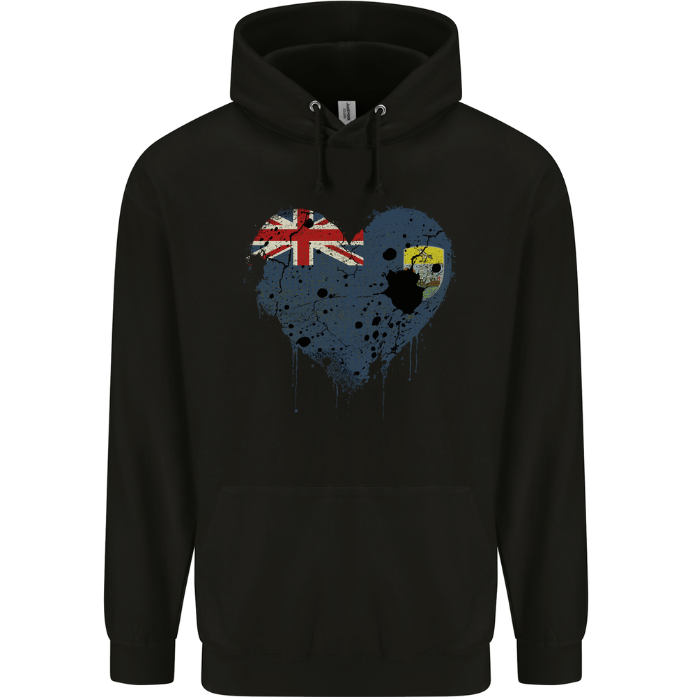 Love Flag Saint Helena Football Mens 80% Cotton Hoodie