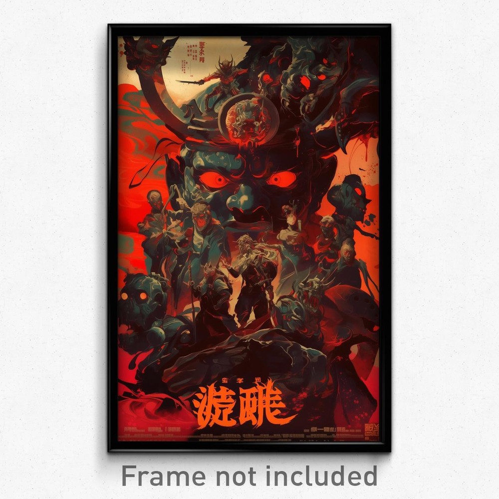 Vintage Chinese Psychedelic Film Poster - Unusual Ravine Retro Art Print