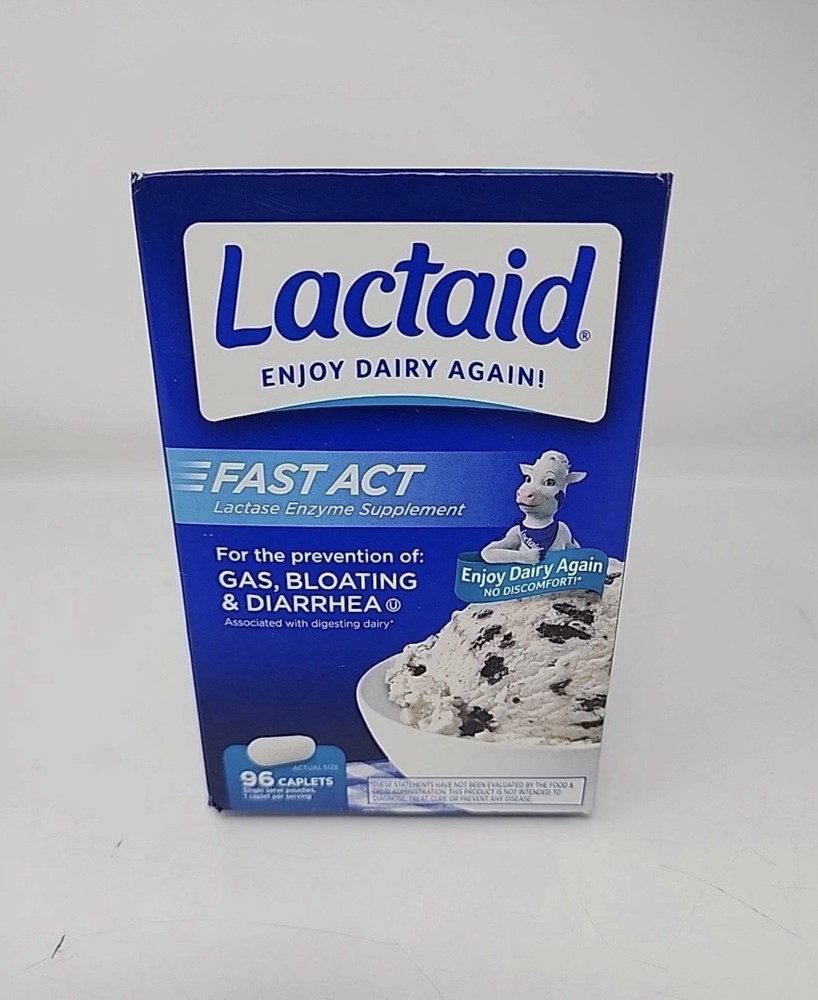 Lactaid Fast Act 96 Caps Travel Packs Lactose Intolerance Relief Exp 05/2027