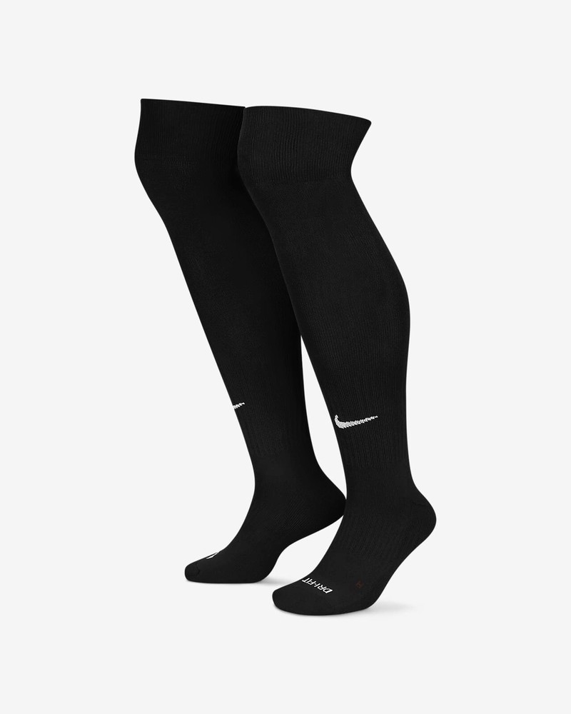 NIKE KNEE HIGH SOCKS BLACK SOCCER SOFTBALL BASEBALL MENS L 8-12 WMNS 10-13 1PAIR