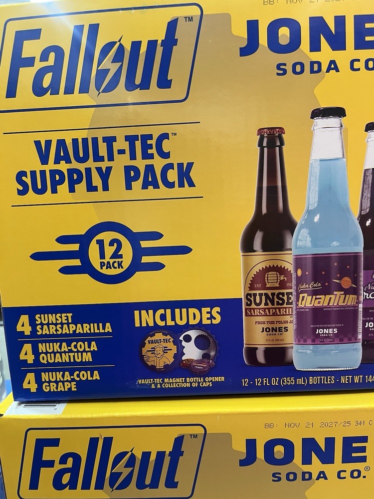 Jones Soda x Fallout Vault-Tec Supply Pack SEALED LIMITED 12 BOTTLE CASE