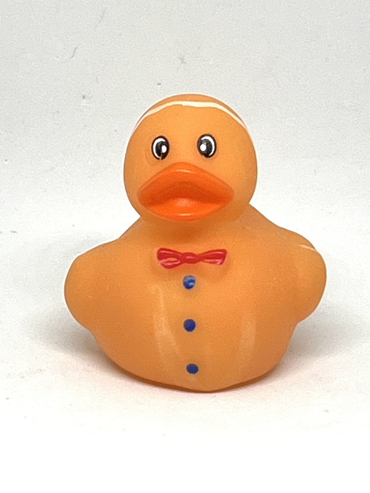 Gingerbread Cookie Rubber Duck 2 Inch Holiday Bath Toy for Pool or Jeep
