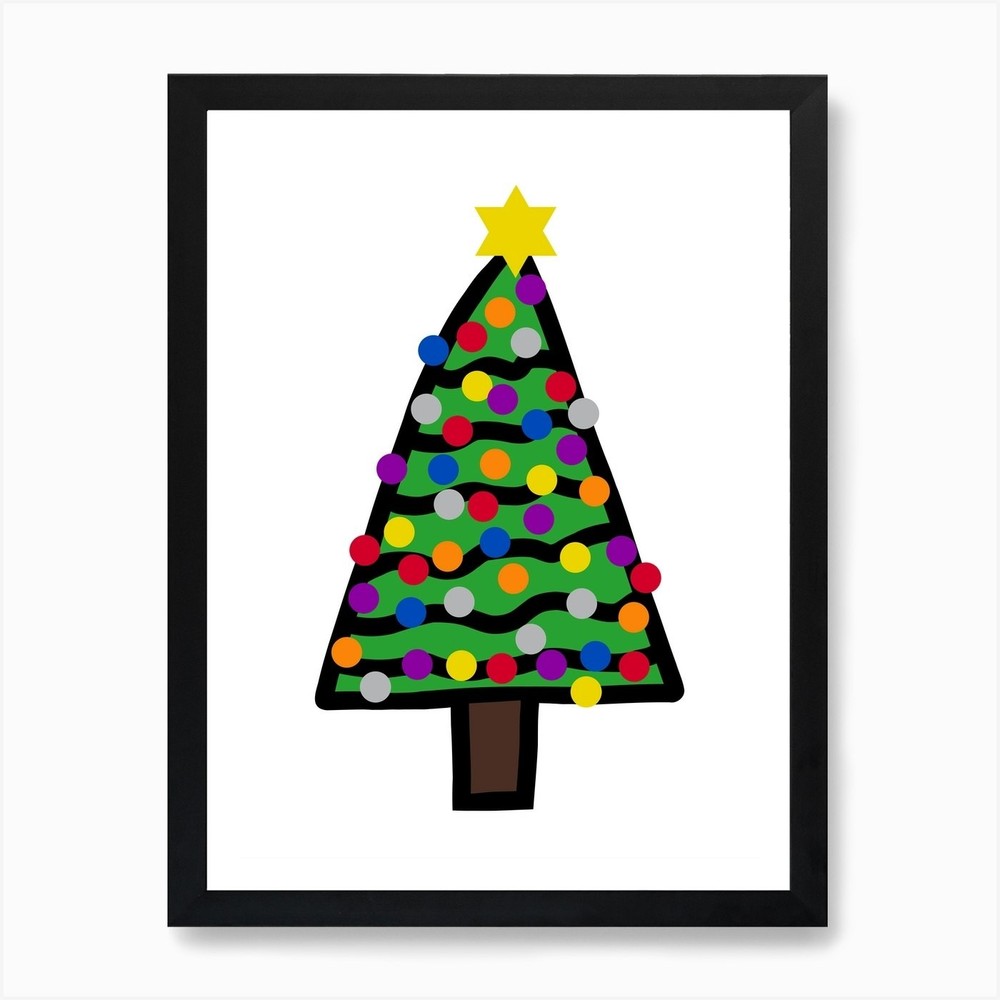 Christmas Tree Art Print Framed Wall Art Poster Canvas Print Picture