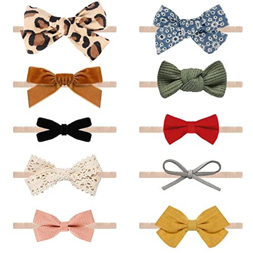 Baby Girl Headbands Bows Newborn Infant Toddler Nylon Elastic Hair Accessories