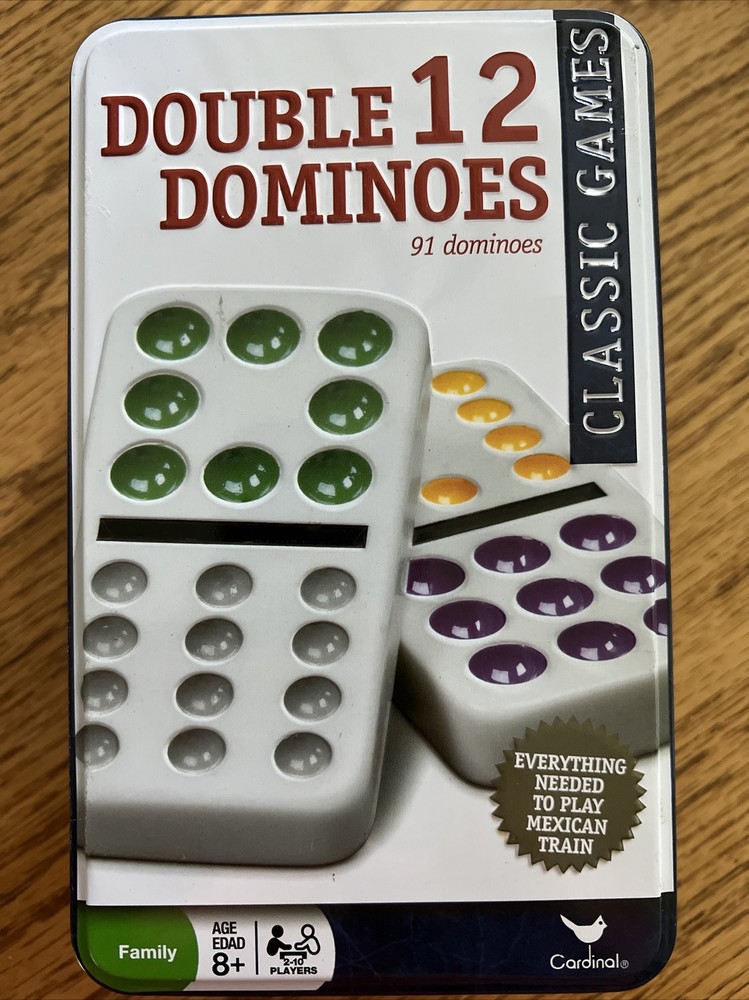 CARDINAL Double Twelve Color Dot Dominoes Replacement Piece 5/8