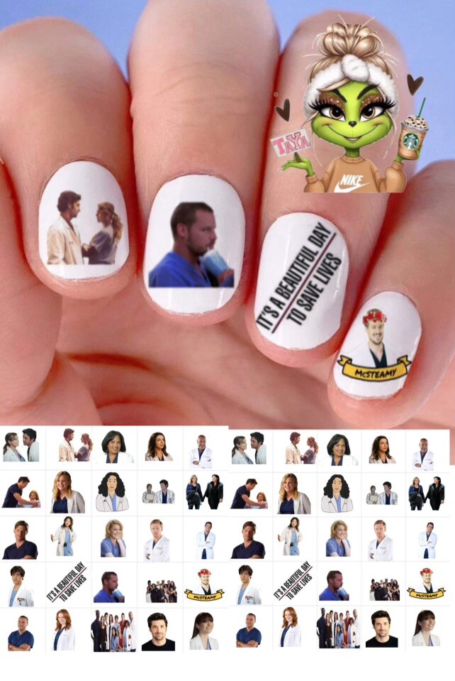Greys Anatomy Waterslide Nail Decals Set Of 50 Instructions & Bonus