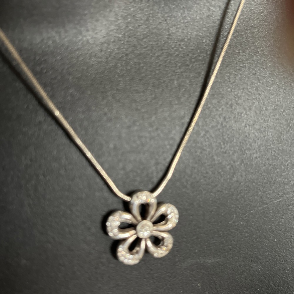 Brighton Floral Pendant Necklace with Delicate Chain