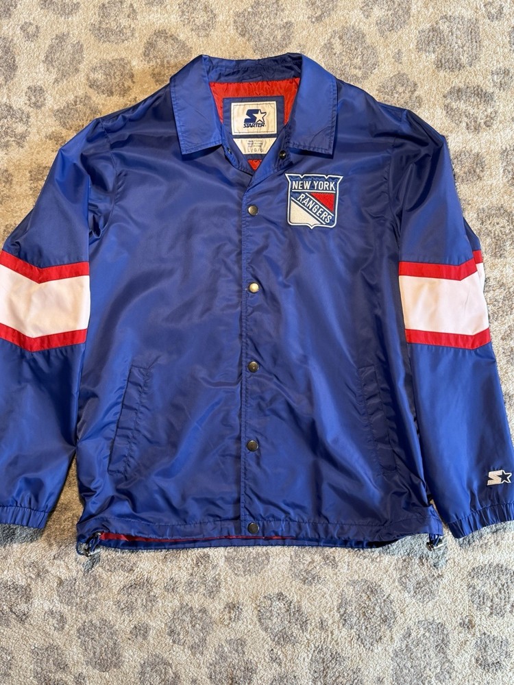 1999 Vintage Never Worn New York Rangers Nhl Starter Jacket Fits L-Xl