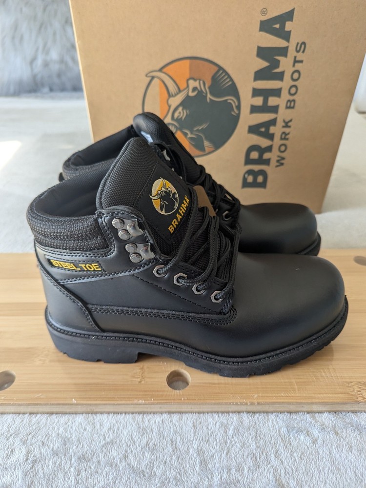 Brahma Gus Leather Steel Toe Work Boots for Men Size 6.5W New with Tags