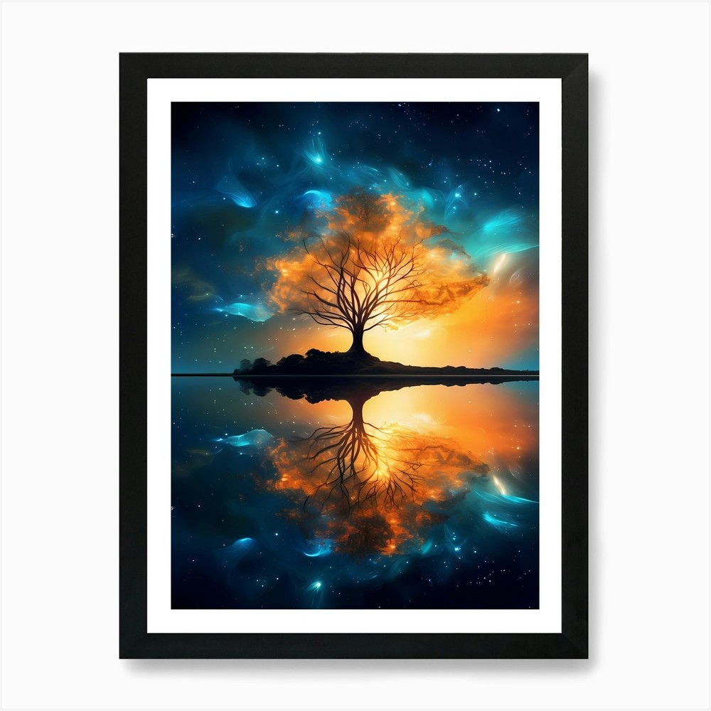 Tree of Life Framed Canvas Art Print Wall Decor Picture  
