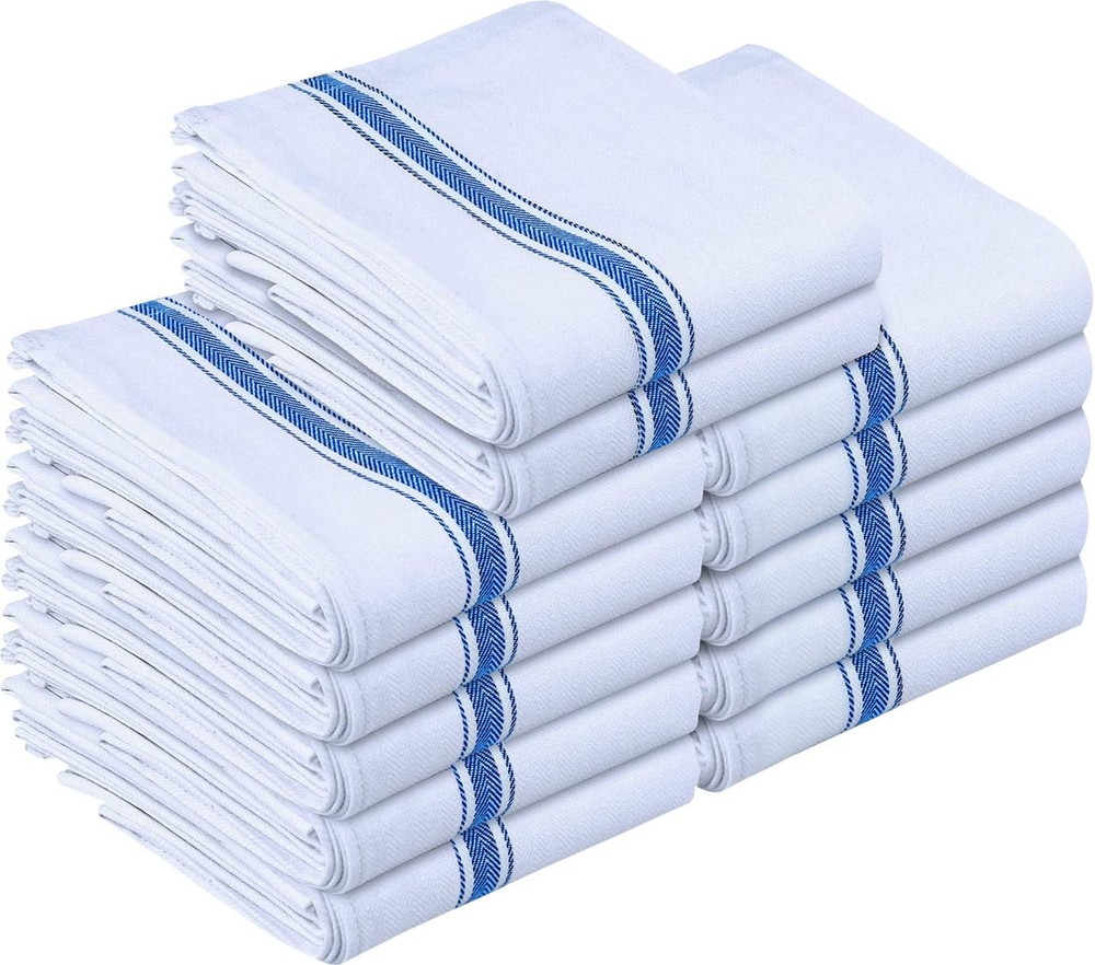 Utopia Towels Blue Dish [12 Pack - 15 x 25 Inches] 100% 12-Pack,