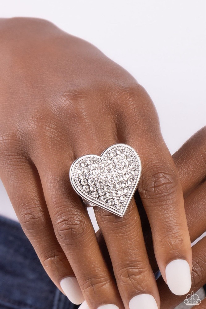 New Paparazzi Jewelry-Sweet Serendipity Ring-White