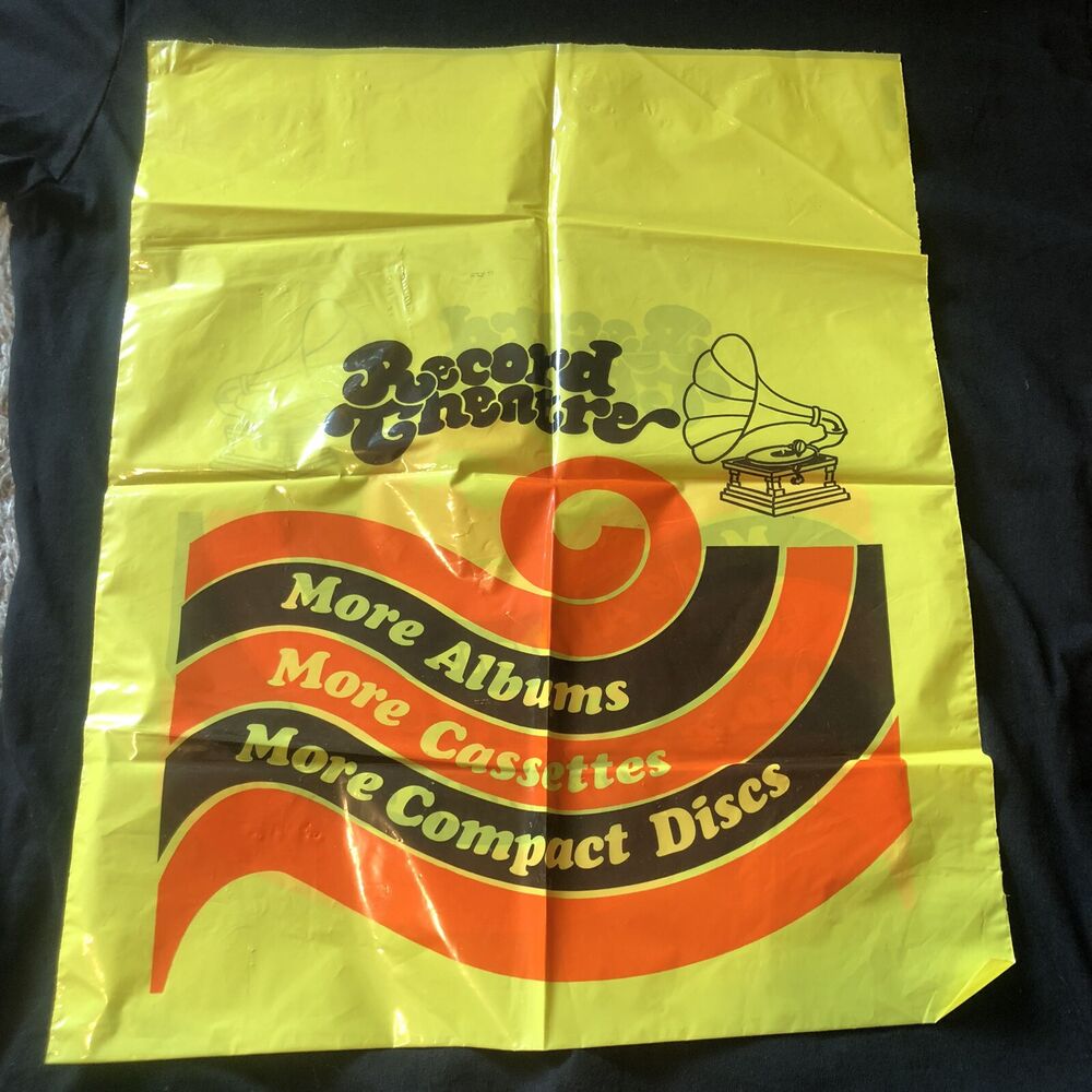 VINTAGE RECORD THEATRE RECORDS SHOP LP BAG / RECORD STORE **RARE**