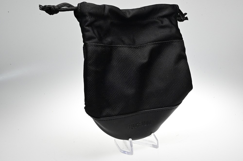 Genuine Fuji Fujifilm Soft Lens Case Drawstring Pouch Black 6x3.5 #G735