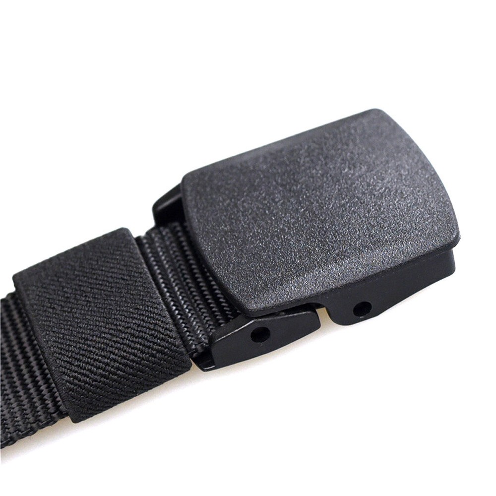 Men's Belt Canvas Adjustable Outdoor Belt with Plastic Buckle