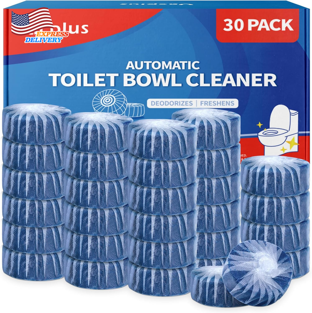 Vacplus Toilet Bowl Cleaners 30 PACK Automatic Toilet Bowl Cleaner Tablets NEW
