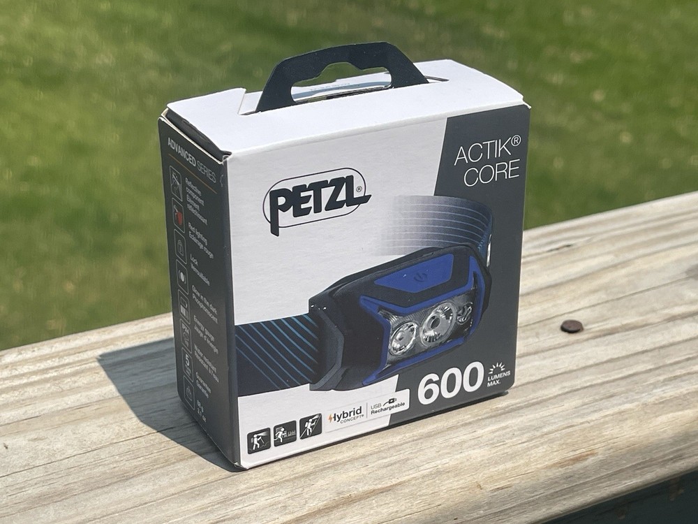 Petzl Actik Core 600 Lumen Rechargeable Headlamp in Blue E065AA01