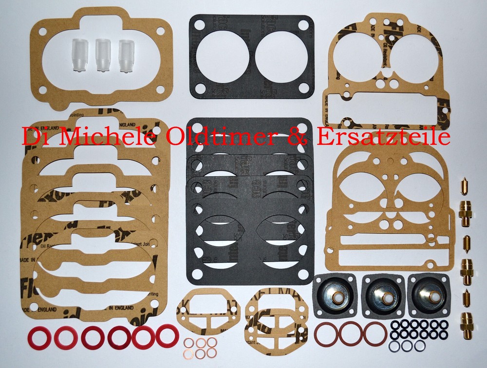 3x42 DCNF (26/2, 30, 31, 32) Weber Carburetor Maintenance Kit, Gasket Set, B. 0166