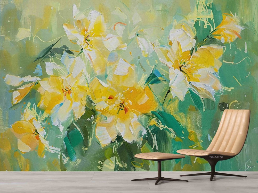 3D Flowers Plants Oil Painting Wall Murals Wallpaper Murals Wall Sticker 39