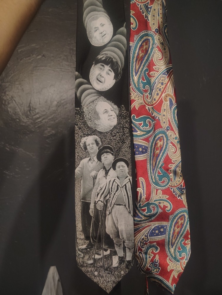 Ralph Marlin Men's Necktie Tie Three Stooges USA Golf 57