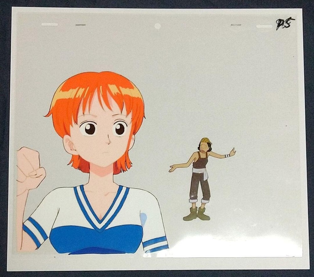 One Piece Movie Cel Nami Usopp used