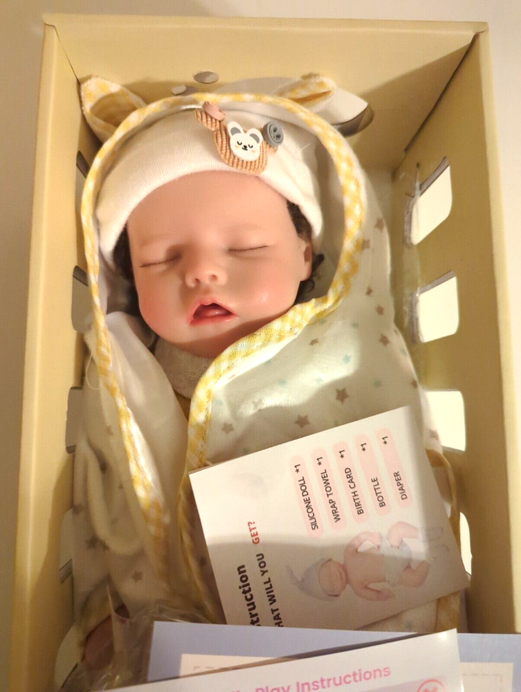 18-inch Lifelike Reborn Baby Girl Doll Full Body Silicone Newborn