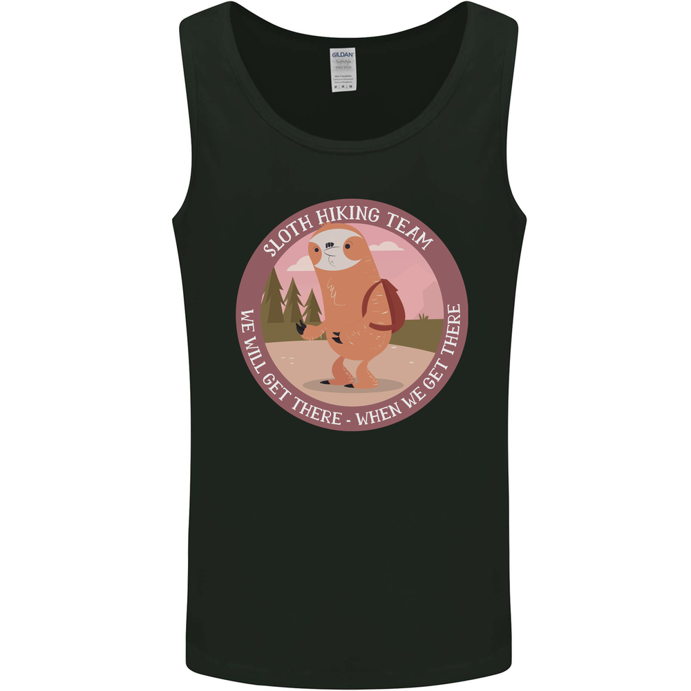 Sloth Hiking Team Funny Trekking Walking Mens Vest Tank Top