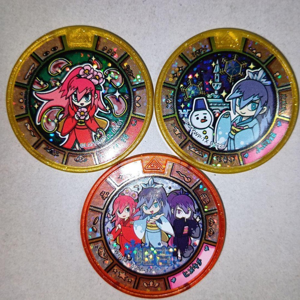 Japanese Yo-Kai Watch Blizzaria Camellia Treasure Medal Anime Collection