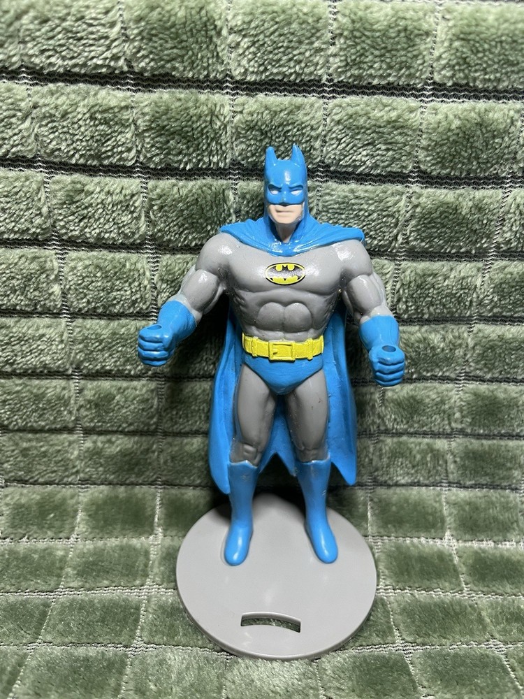Vintage 1988 DC Super Friends Batman Figure Cupholder Mug 80s Fast Food Collectible  