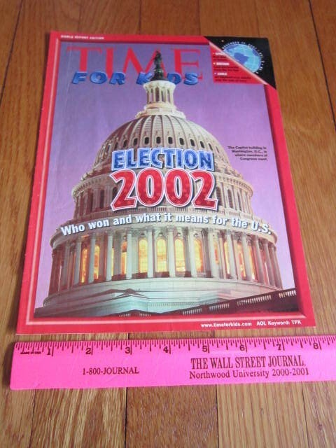 Time for Kids Weekly World News Paper 2002 US Election, Marian Runyan, History